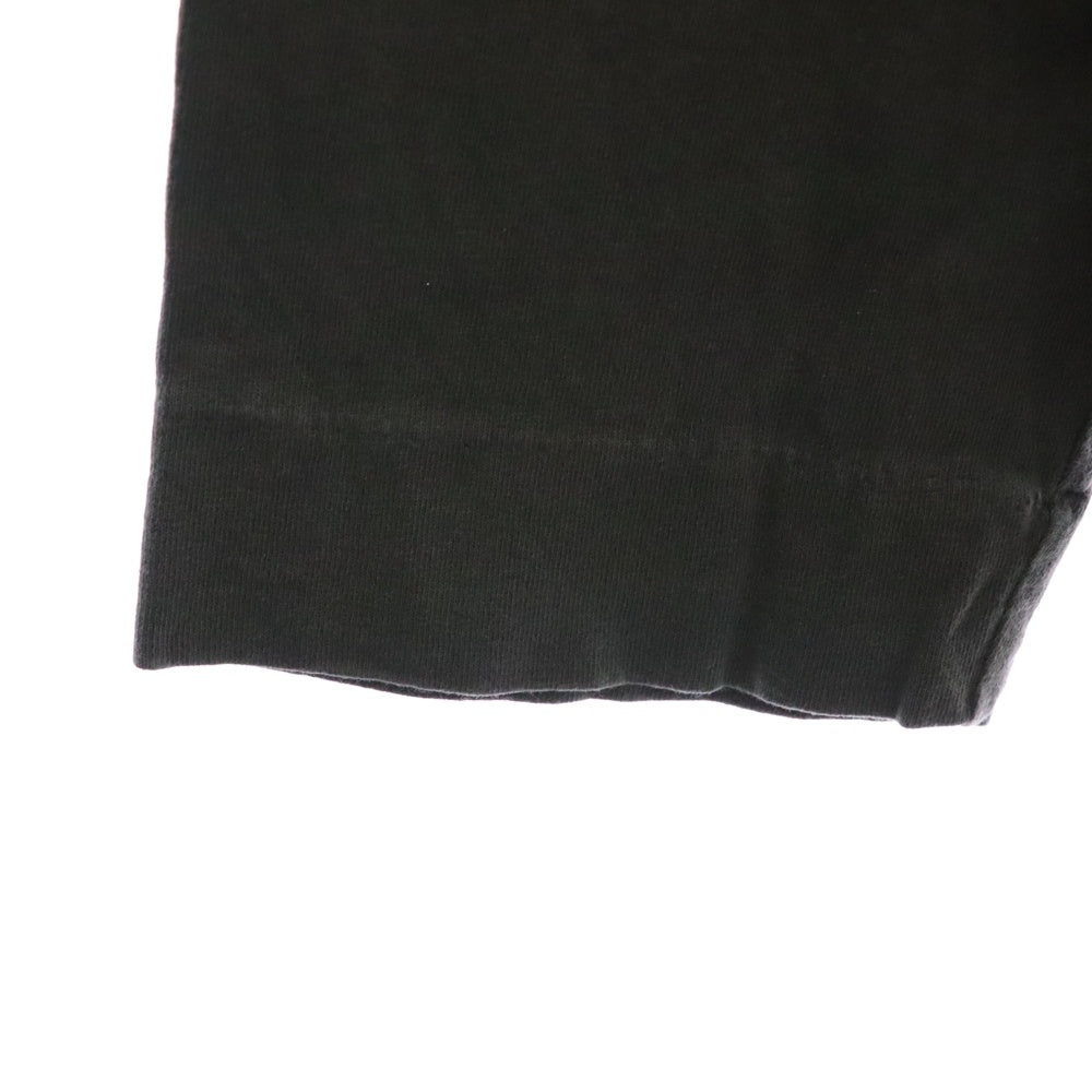 SUPREME(シュプリーム) 23AW ×STONE ISLAND L/S TEE ストーンアイランド フロントロゴデザイン クルーネック カットソー 長袖Tシャツ ブラック 7925201S6