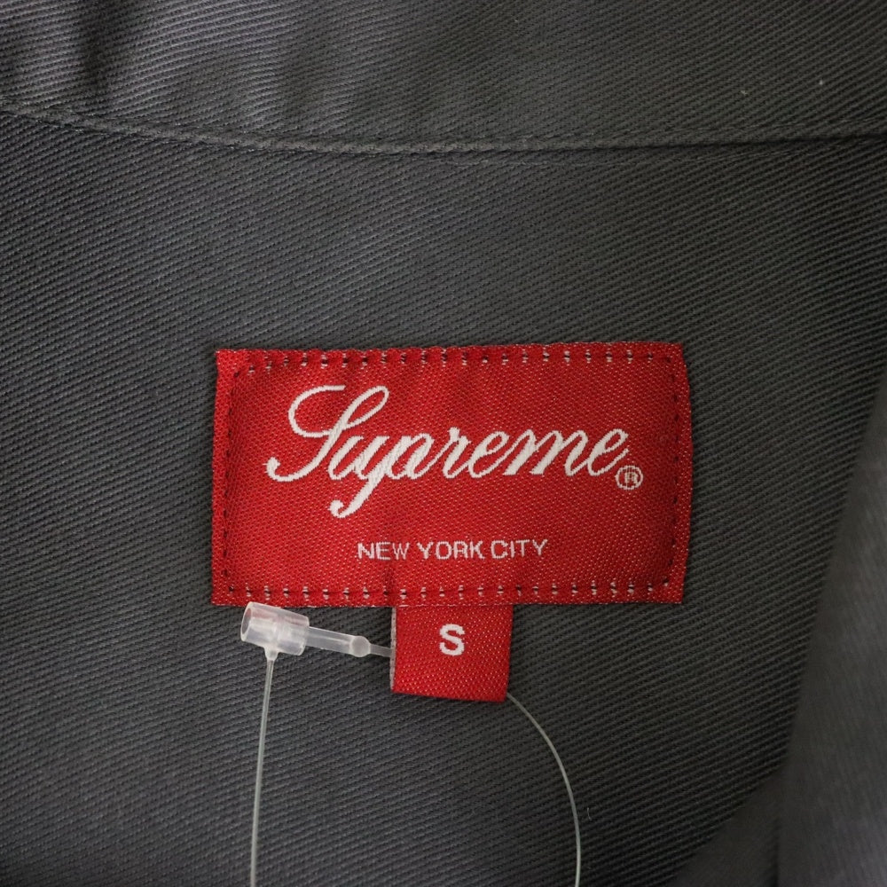 SUPREME(シュプリーム) 20AW 2-Tone Work Shirt ツートーン フロントロゴデザイン 長袖ワークシャツ グレー