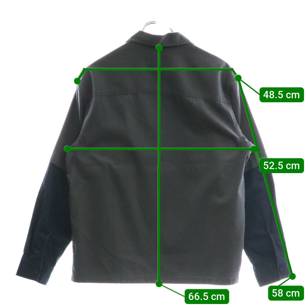 SUPREME(シュプリーム) 20AW 2-Tone Work Shirt ツートーン フロントロゴデザイン 長袖ワークシャツ グレー
