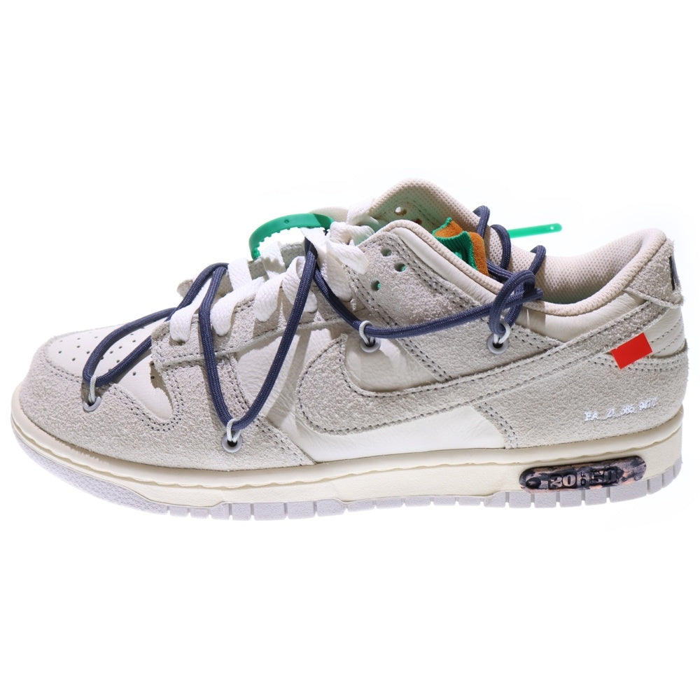NIKE(ナイキ) ×OFF-WHITE DUNK LOW SAILL オフホワイト ダンク セイル ローカットスニーカー グレー US8.5/26.5cm DJ0950-115