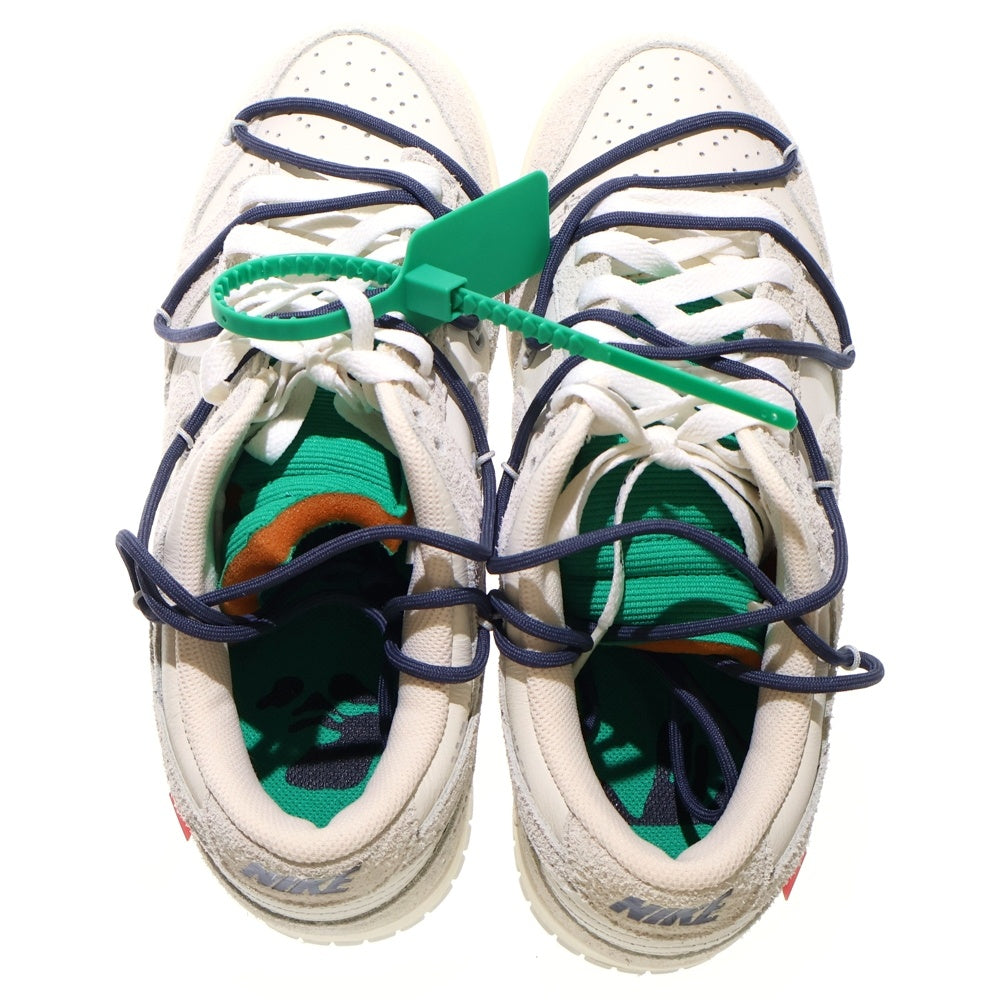 NIKE(ナイキ) ×OFF-WHITE DUNK LOW SAILL オフホワイト ダンク セイル ローカットスニーカー グレー US8.5/26.5cm DJ0950-115