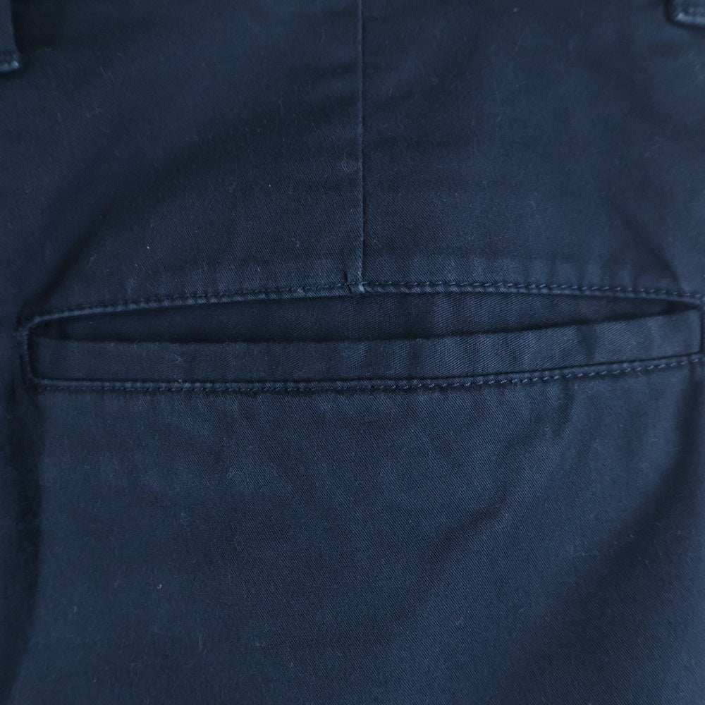 SOPHNET.(ソフネット) コットンストレッチ ツータック ストレートパンツ ネイビー SOPH-140089