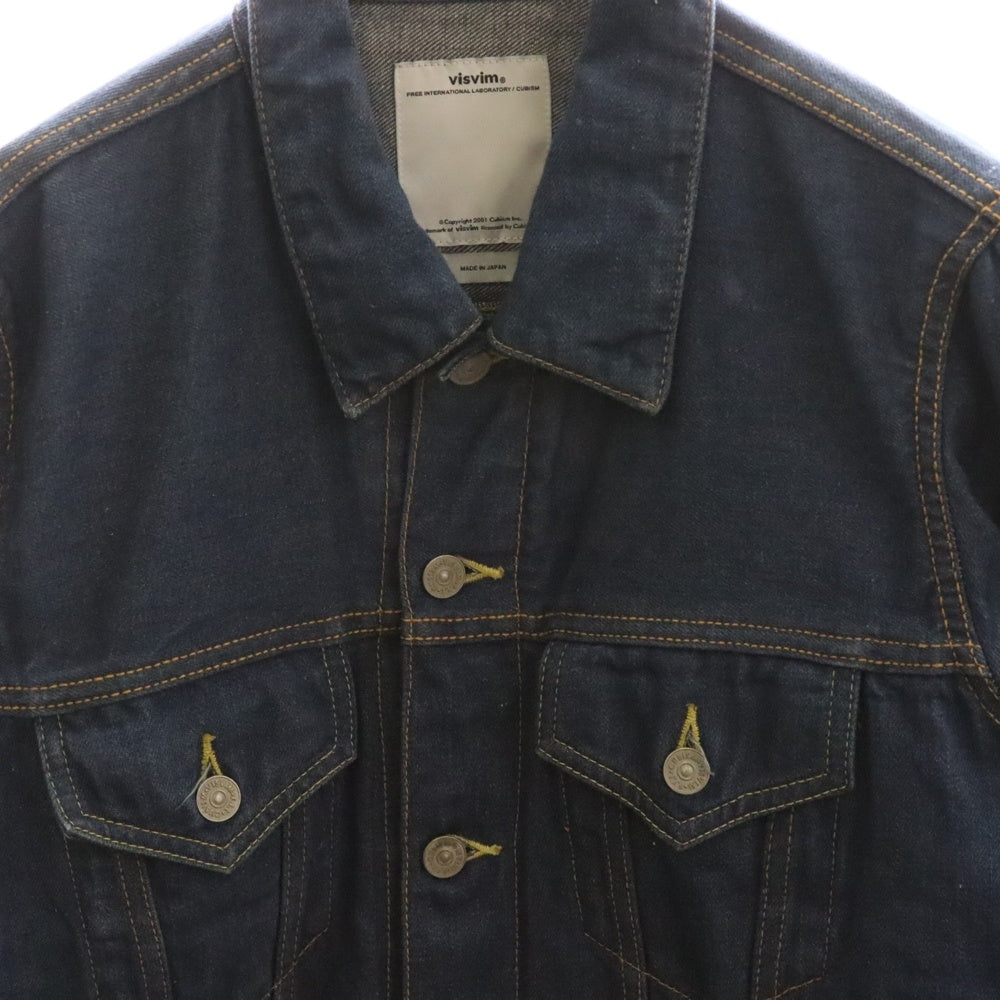 VISVIM(ヴィスヴィム) 14AW SS 103 JKT ONE WASH 日本製 コットンリネン デニムジャケット インディゴ 0114205006003