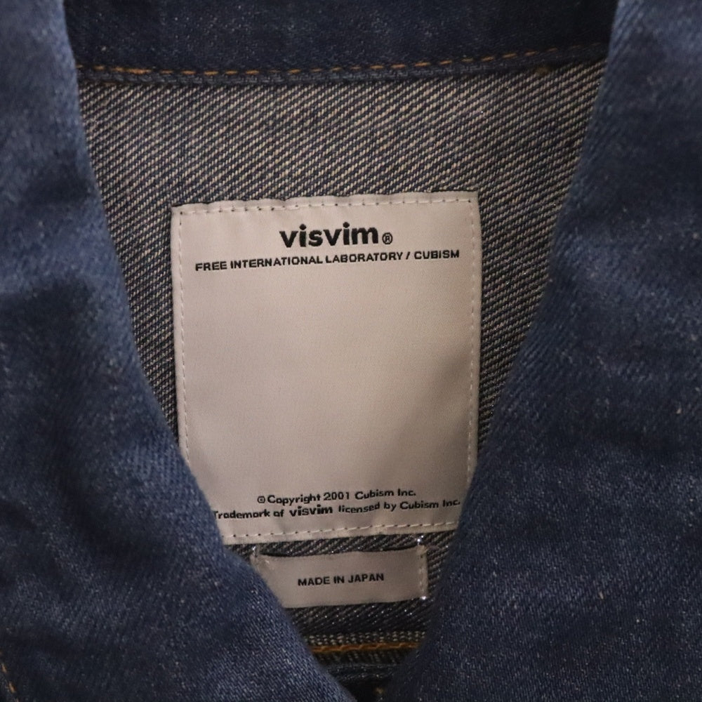 VISVIM(ヴィスヴィム) 14AW SS 103 JKT ONE WASH 日本製 コットンリネン デニムジャケット インディゴ 0114205006003
