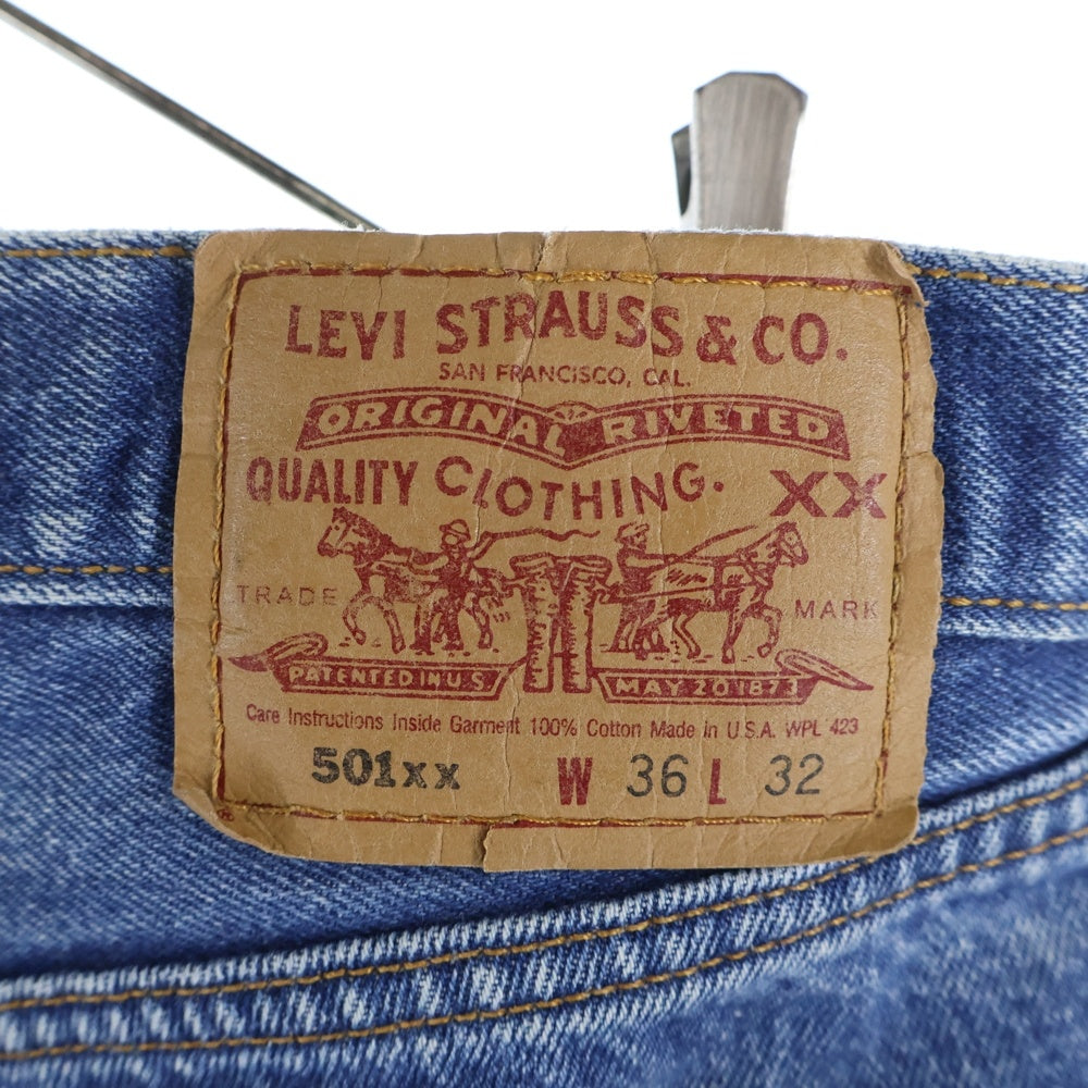 Levi's(リーバイス) 90S 501xx USA製 ボタン裏653 両面スモールE ボタンフライストレートデニムパンツ ジーンズ インディゴ 501-0000