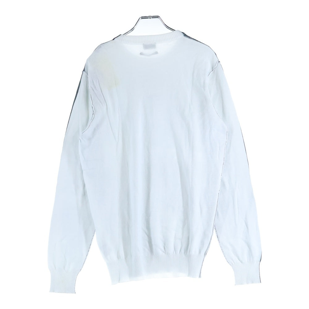 DIESEL(ディーゼル) バイカラー クルーネック長袖Tシャツ カットソー ブラック/ホワイト