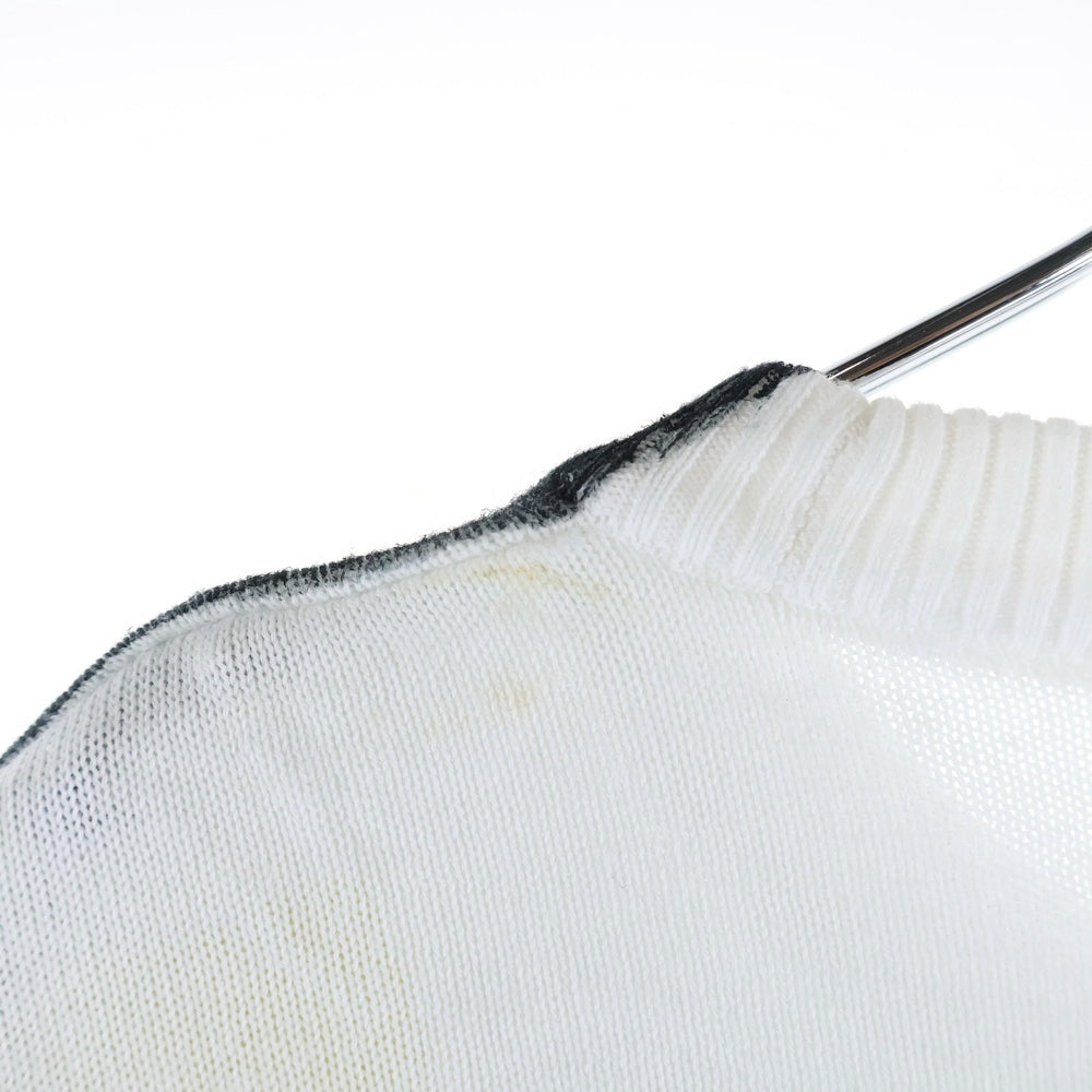 DIESEL(ディーゼル) バイカラー クルーネック長袖Tシャツ カットソー ブラック/ホワイト