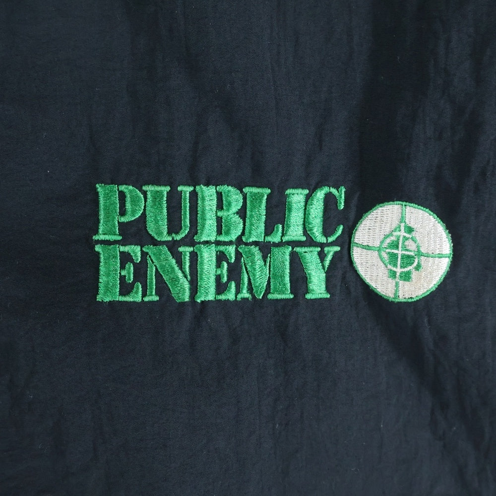 VINTAGE(ヴィンテージ) 90S VINTAGE PUBLIC ENEMY ヴィンテージ パブリックエネミー ロゴプリント ナイロンコーチジャケット ブラック