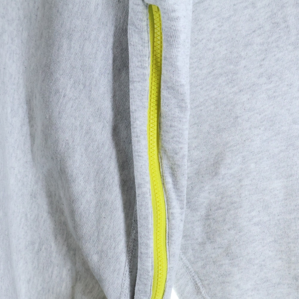 DIGAWEL(ディガウェル) サイドジッパー加工 クルーネックスウェットトレーナー グレー DWVB062