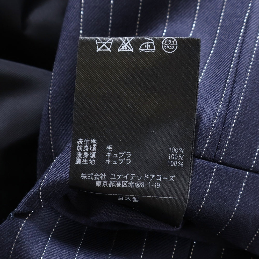 NIGOLD(ニゴールド) ストライプ柄 2B ウールテーラードジャケット スラックス セットアップスーツ ネイビー 1123-259-4563-7950