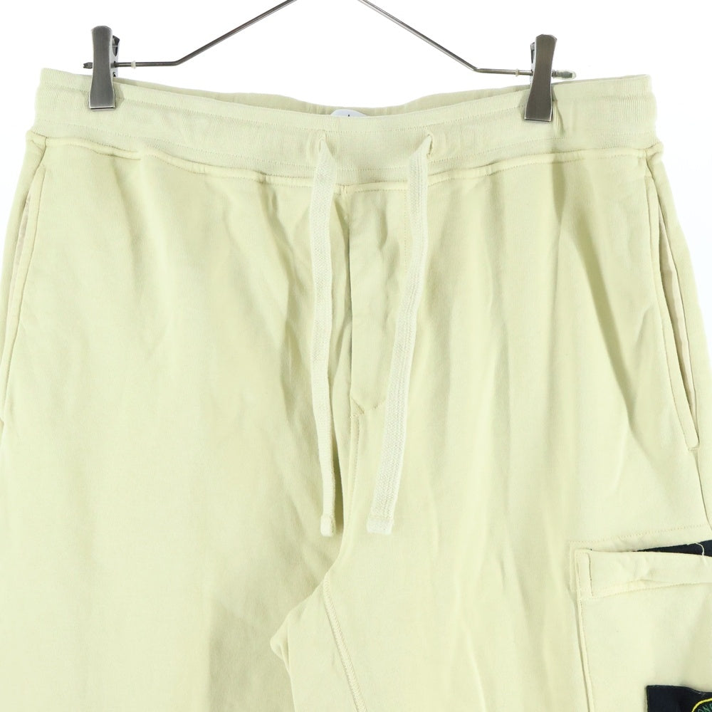 STONE ISLAND(ストーンアイランド) コットンスウェット コンパスパッチ カーゴジョギングパンツ ライトイエロー 801564451