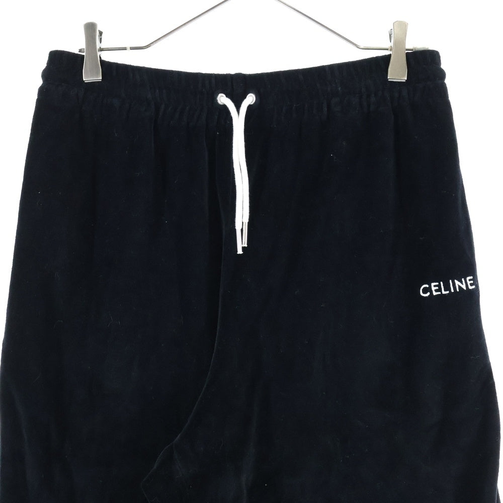 CELINE(セリーヌ) 23SS ベルベット ジャージー ストレートパンツ ブラック 2Z403748Q