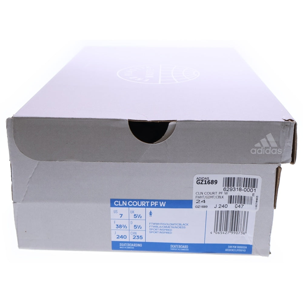 adidas(アディダス) CLN COURT PF W クリーンコート ローカットスニーカー レディース ホワイト US7/24cm GZ1689
