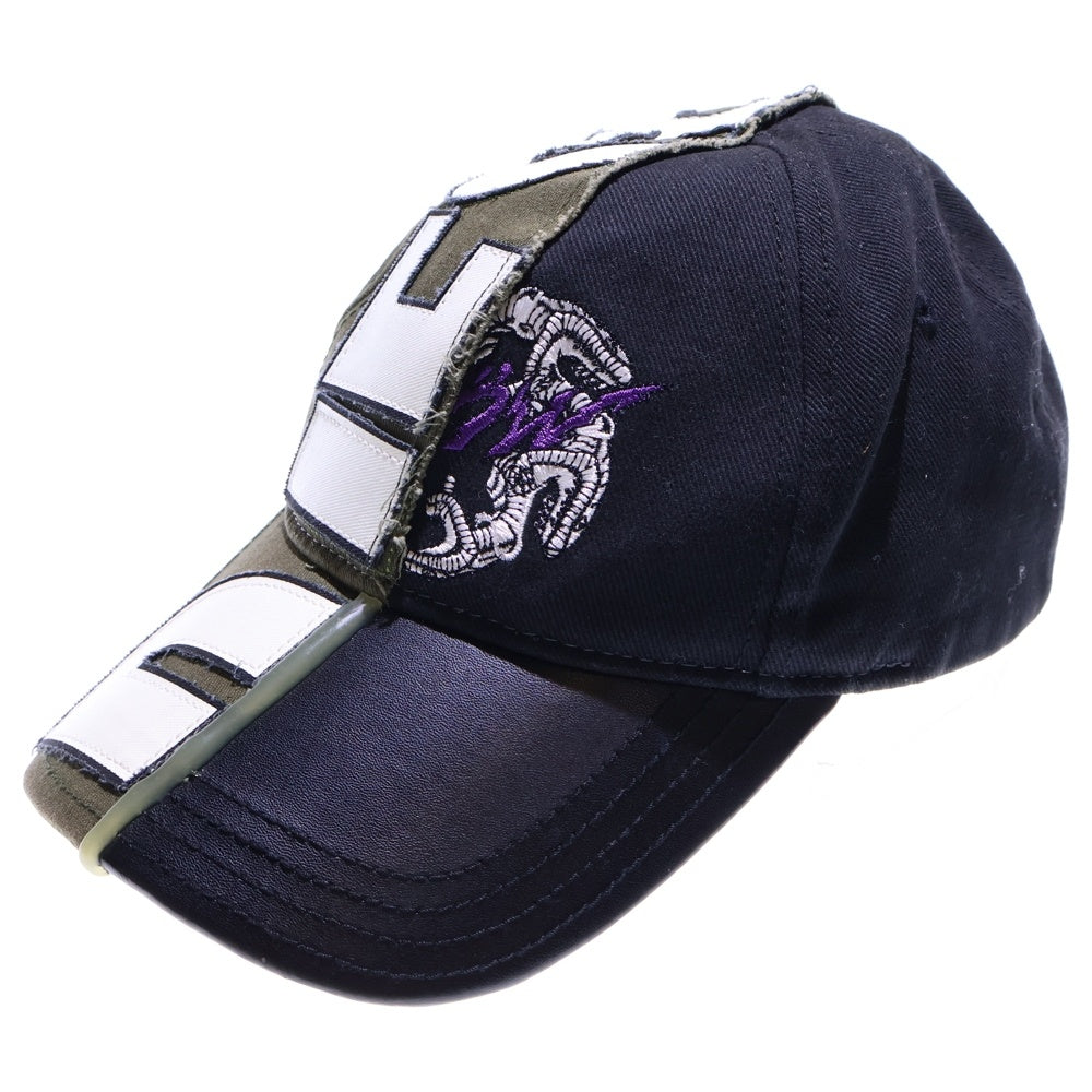 DIESEL(ディーゼル) グラフィックロゴ ツートン ベースボールキャップ 帽子 カーキ/ブラック/ホワイト