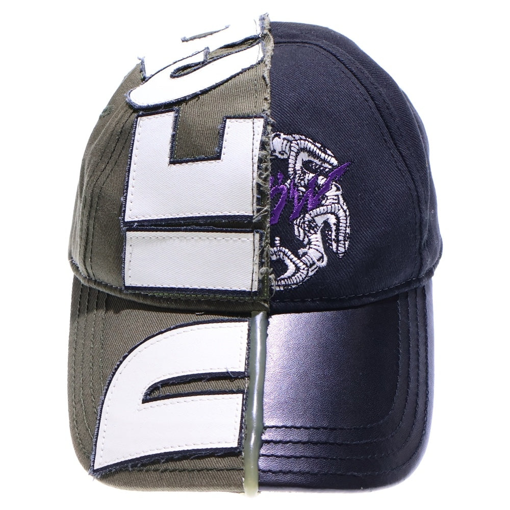 DIESEL(ディーゼル) グラフィックロゴ ツートン ベースボールキャップ 帽子 カーキ/ブラック/ホワイト