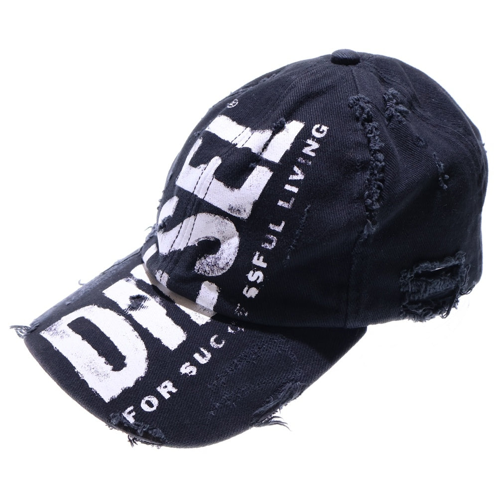 DIESEL(ディーゼル) C-EWAN CAPPELLO クワン カッペッロ ダメージ加工 ベースボールキャップ 帽子 ブラック A08268