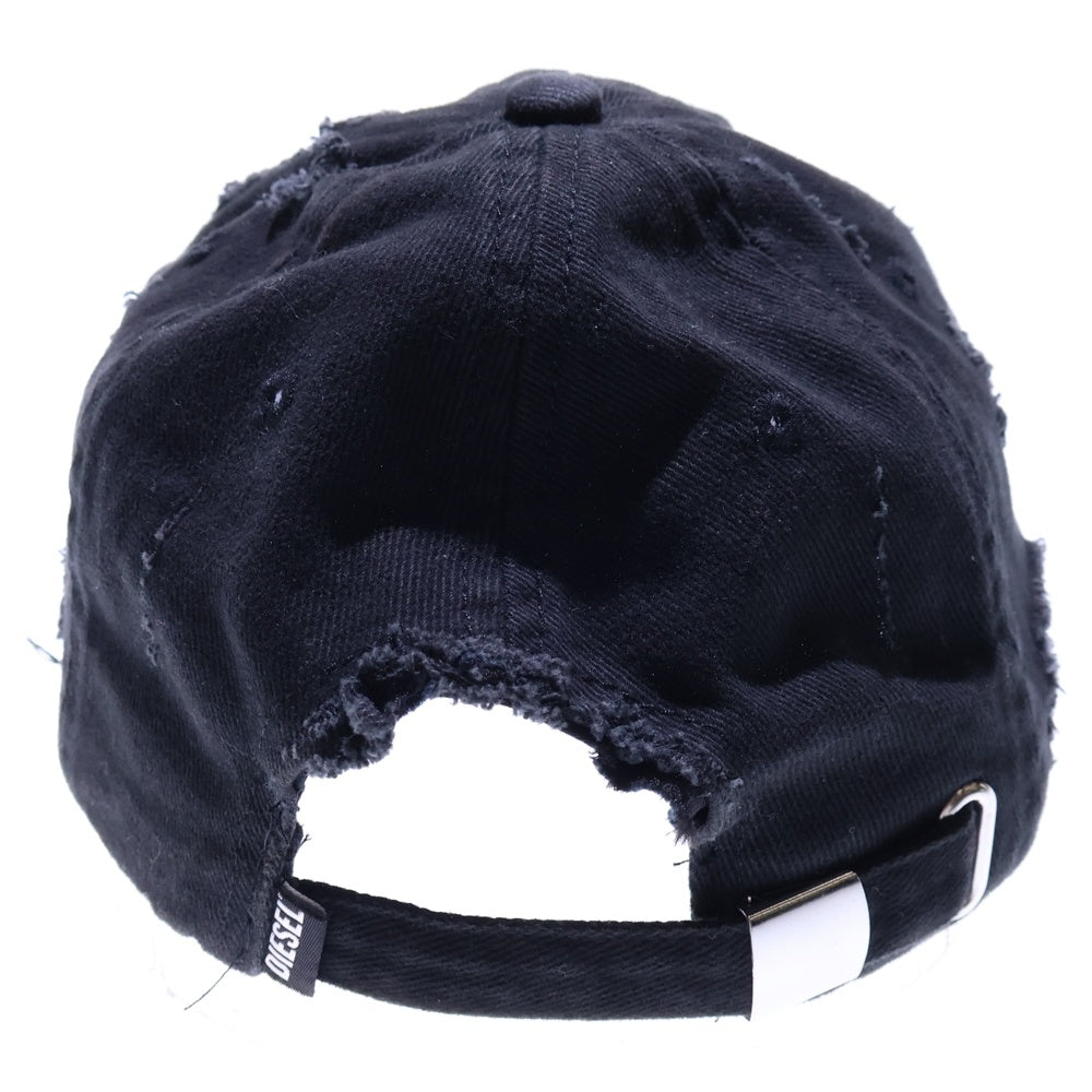 DIESEL(ディーゼル) C-EWAN CAPPELLO クワン カッペッロ ダメージ加工 ベースボールキャップ 帽子 ブラック A08268