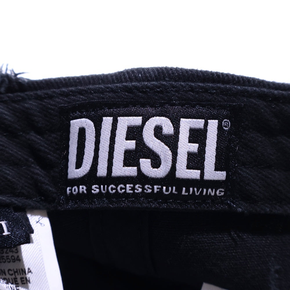 DIESEL(ディーゼル) C-EWAN CAPPELLO クワン カッペッロ ダメージ加工 ベースボールキャップ 帽子 ブラック A08268