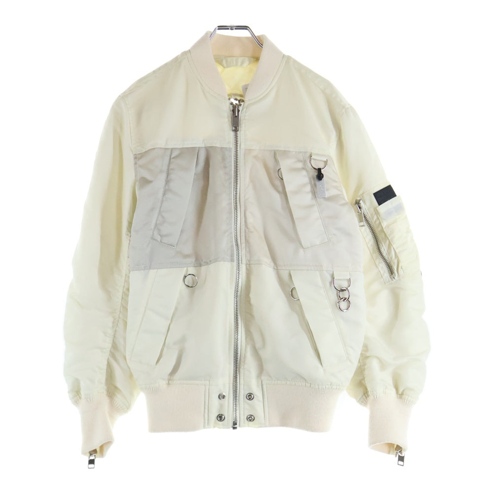 DIESEL(ディーゼル) リバーシブル ジップアップボンバージャケット MA-1 ホワイト