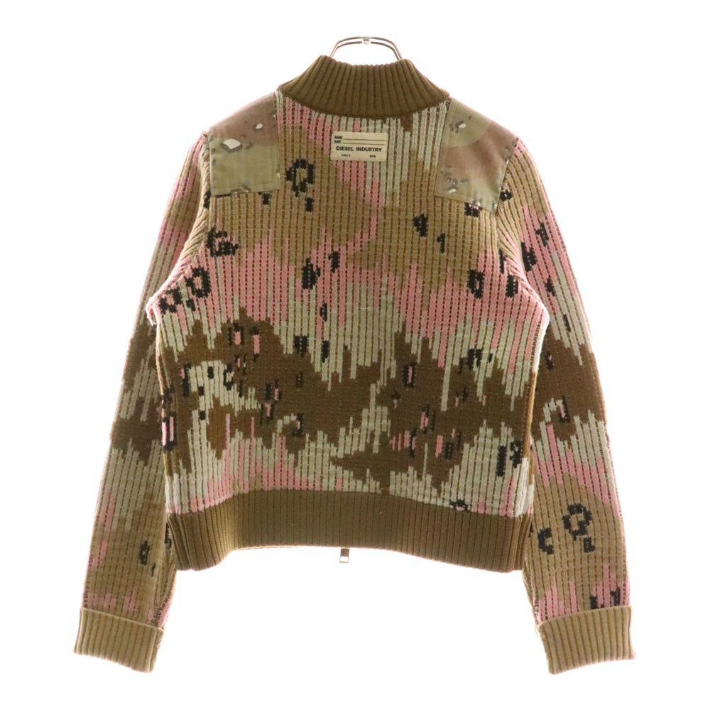 DIESEL(ディーゼル) M-AGGY KNITWEAR マギー ニットウェア ジップアップブルゾンジャケット マルチカラー A06709