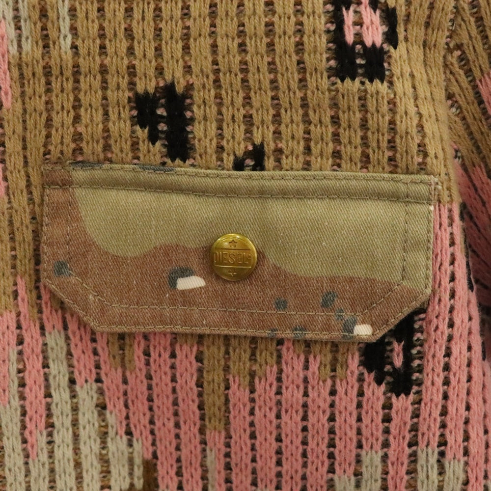 DIESEL(ディーゼル) M-AGGY KNITWEAR マギー ニットウェア ジップアップブルゾンジャケット マルチカラー A06709