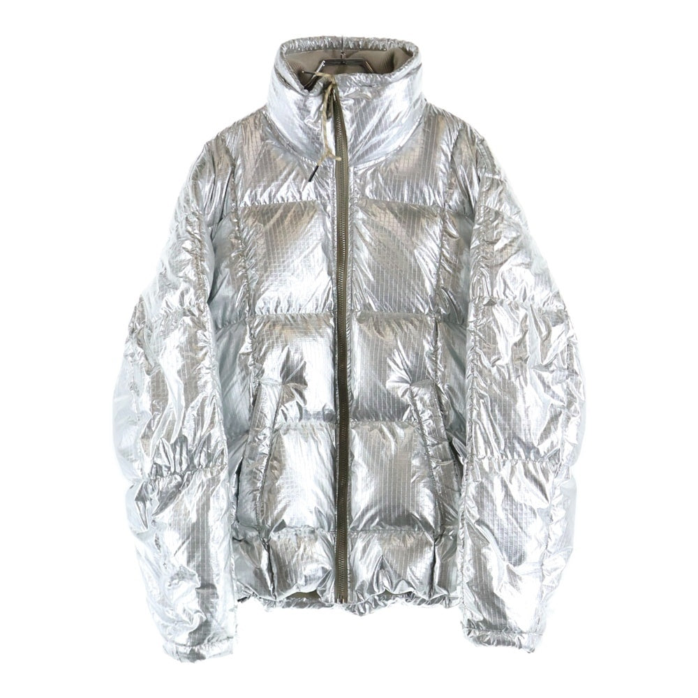 DIESEL(ディーゼル) 襟切り替え ジップアップナイロンダウンジャケット シルバー A03145