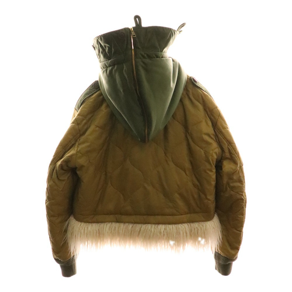 DIESEL(ディーゼル) マルチポケット フーデッドジップアップミリタリージャケット カーキ A04813