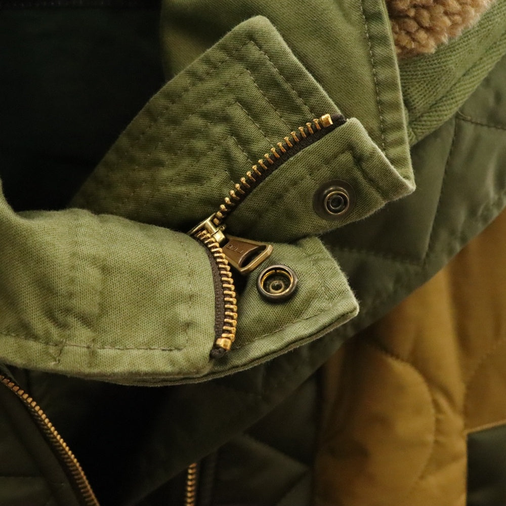 DIESEL(ディーゼル) マルチポケット フーデッドジップアップミリタリージャケット カーキ A04813