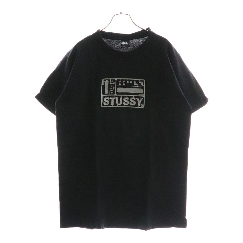 STUSSY(ステューシー) 90S VINTAGE ヴィンテージ プラモデルモチーフプリント クルーネック カットソー 半袖Tシャツ ブラック