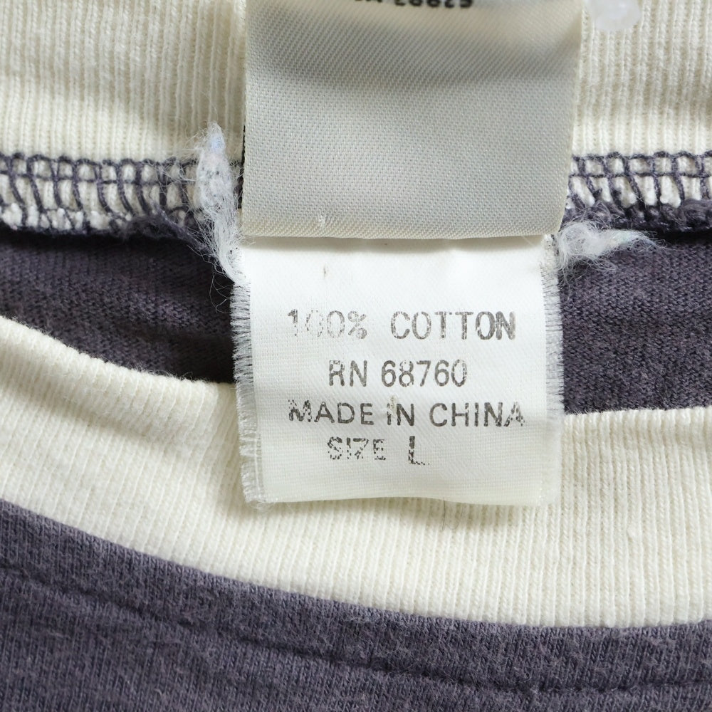 STUSSY(ステューシー) 90S VINTAGE ヴィンテージ ショルダーライン クルーネック カットソー 半袖Tシャツ パープル