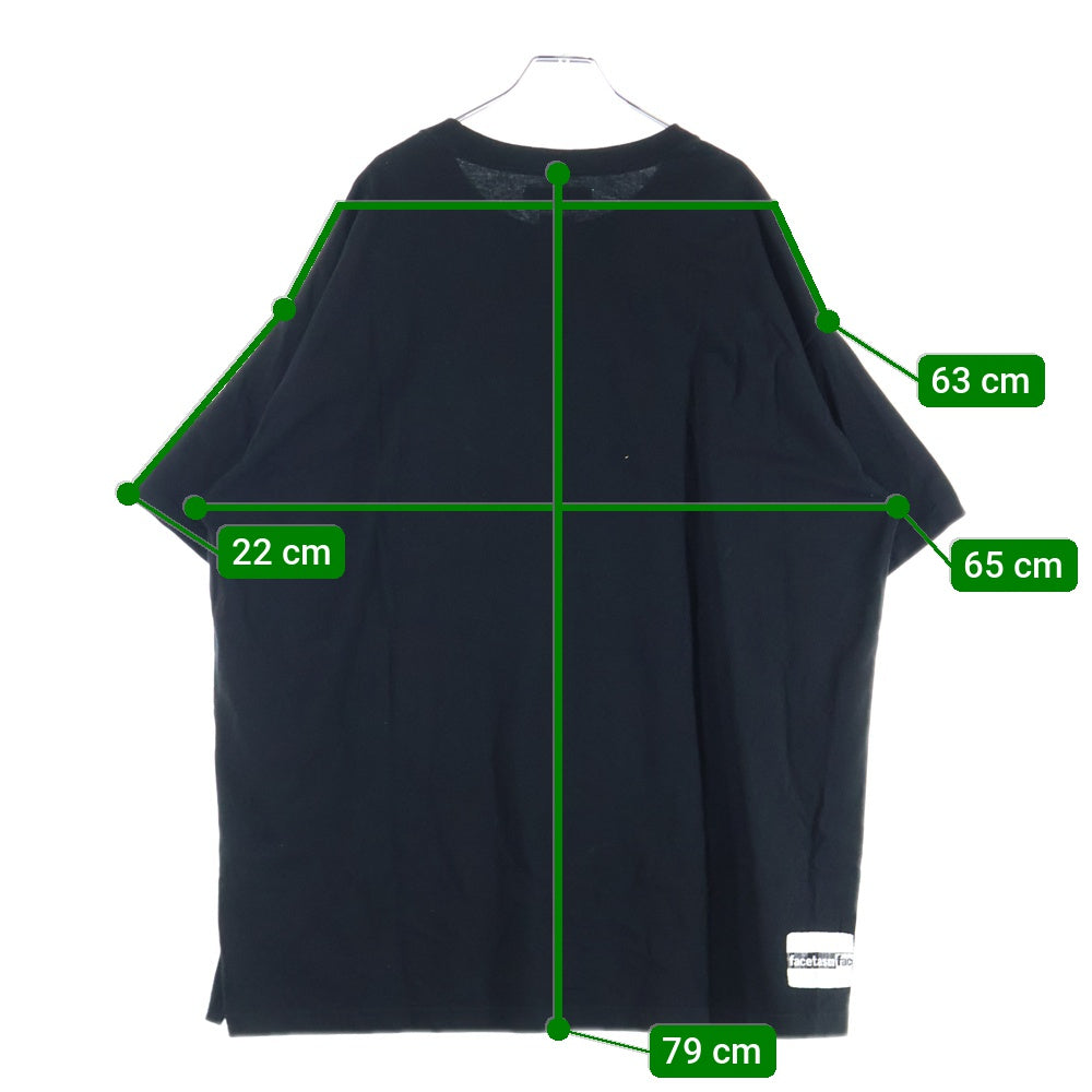 FACETASM(ファセッタズム) MOVIE TEE 5 ムービープリント クルーネック 半袖Tシャツ カットソー ブラック MIMI-TEE-U14
