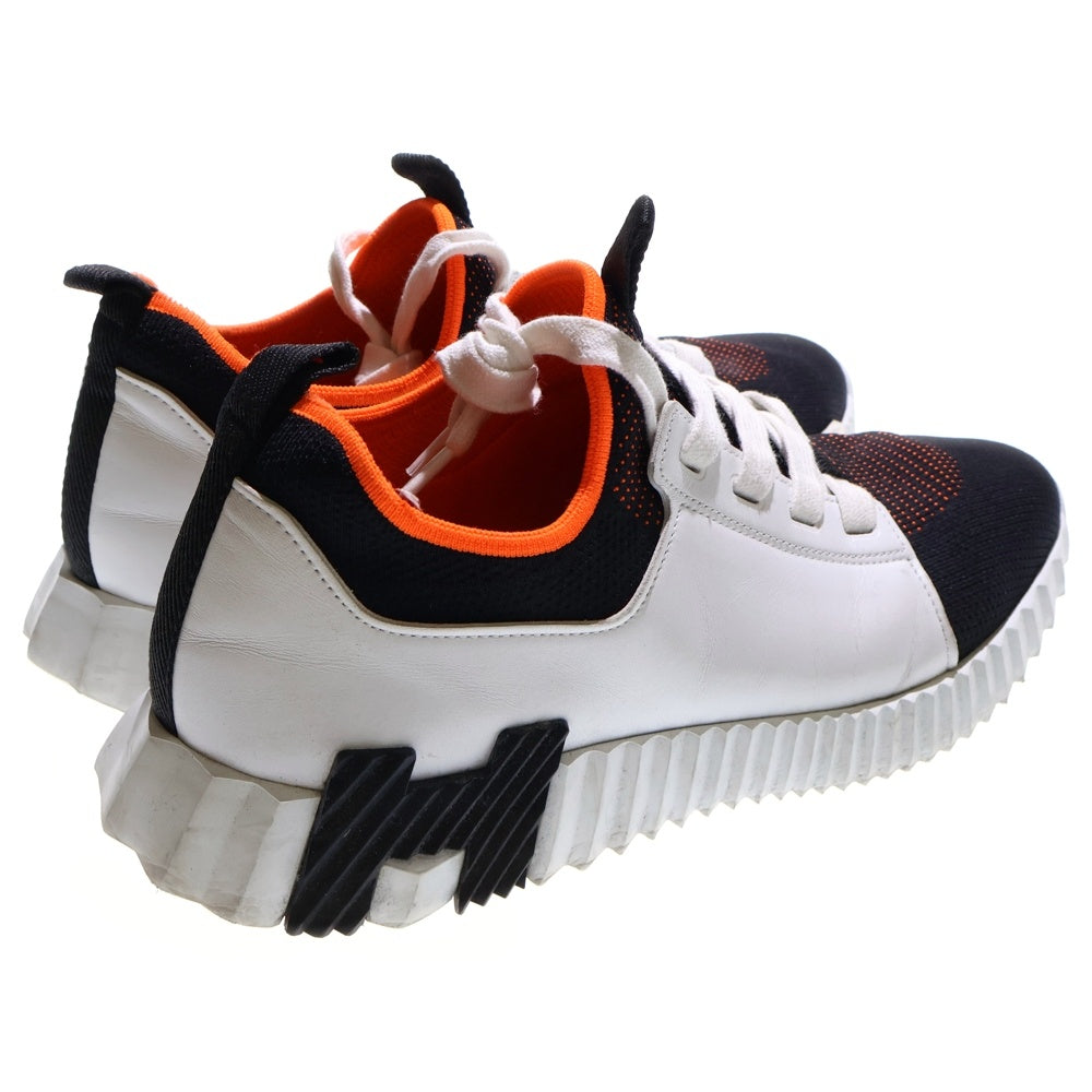 HERMES(エルメス) デパール Hロゴデザイン レースアップ ローカットスニーカー ホワイト FR2129 18ZH