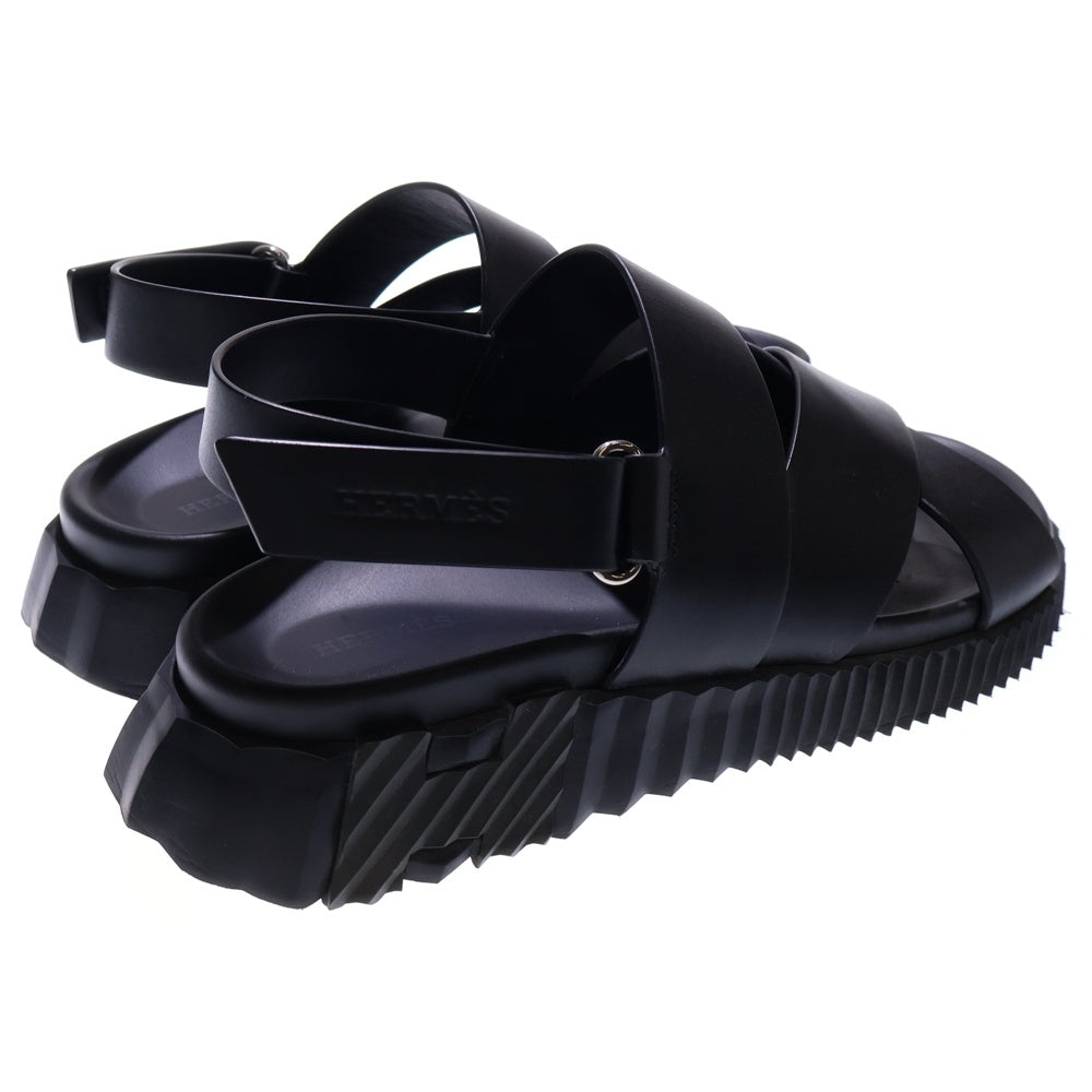 HERMES(エルメス) エレクトリックベルト Hロゴデザイン サンダル ブラック RG221848ZH