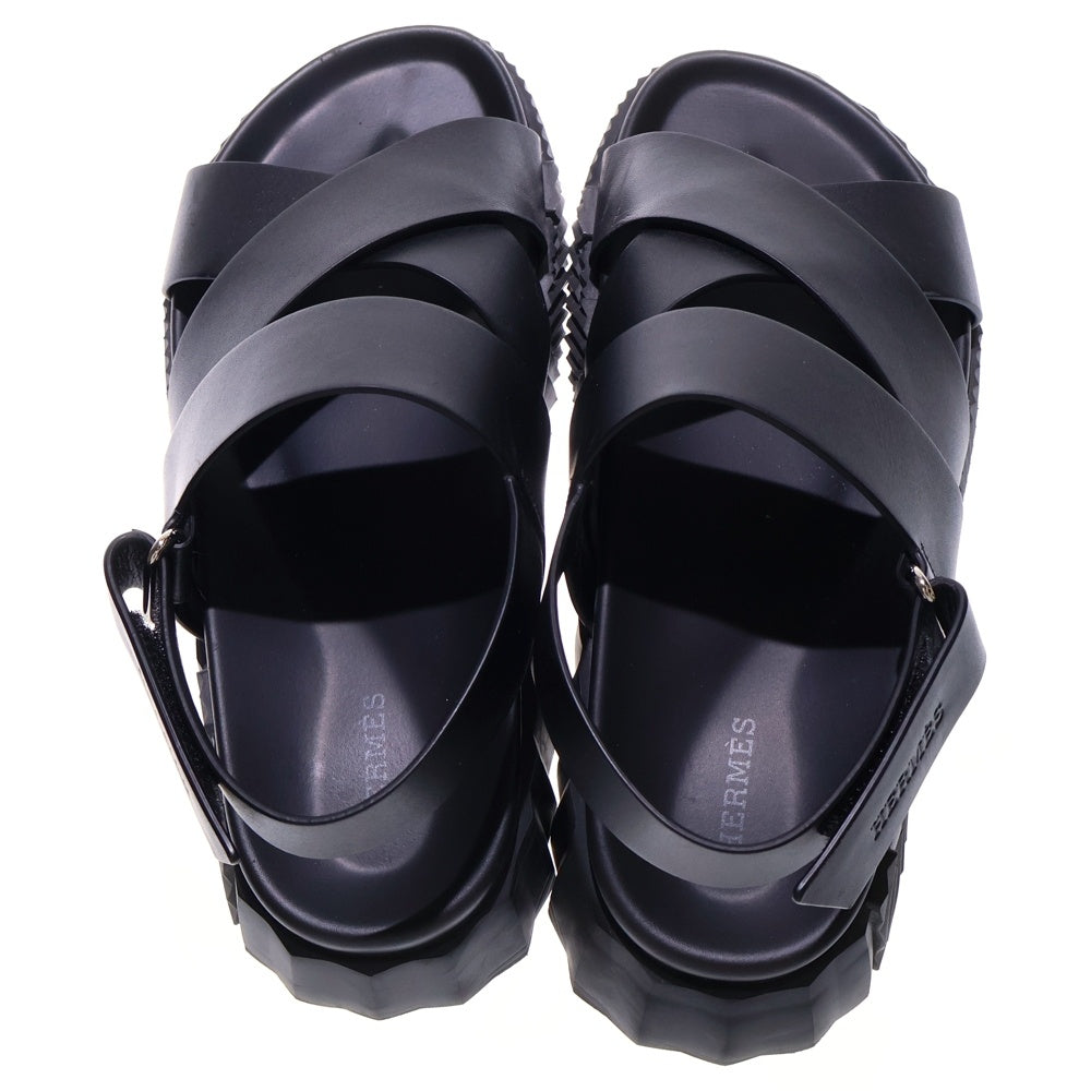 HERMES(エルメス) エレクトリックベルト Hロゴデザイン サンダル ブラック RG221848ZH