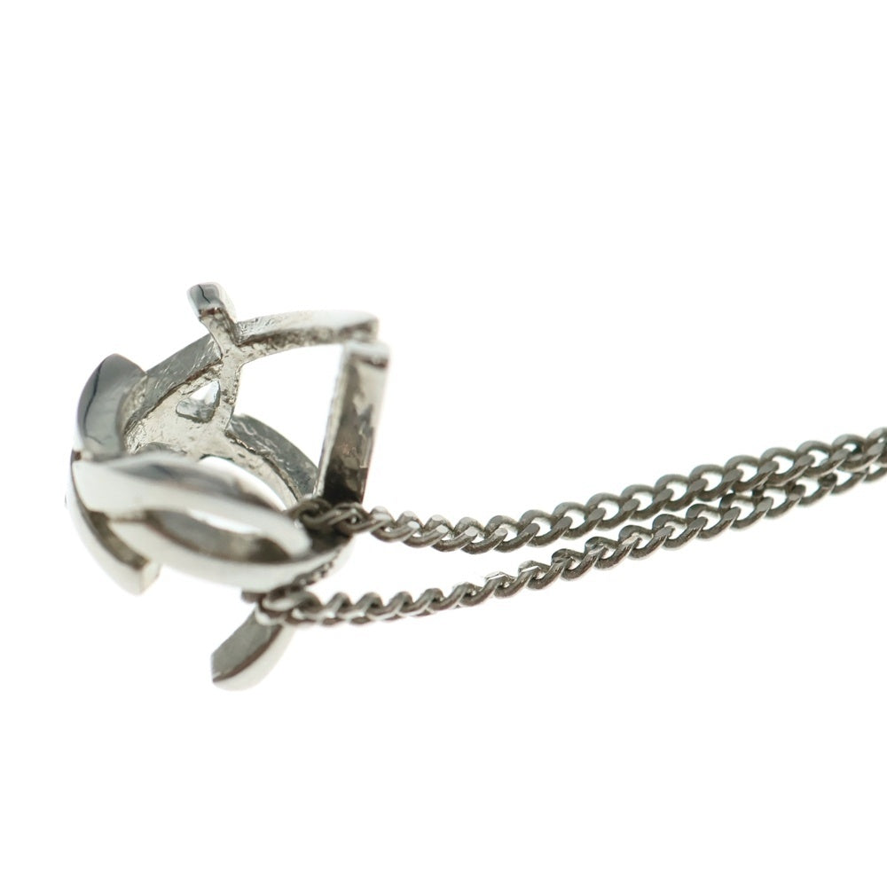 SAINT LAURENT PARIS(サンローランパリ) YSLロゴ カサンドラ ツイスト ネックレス シルバー 651779