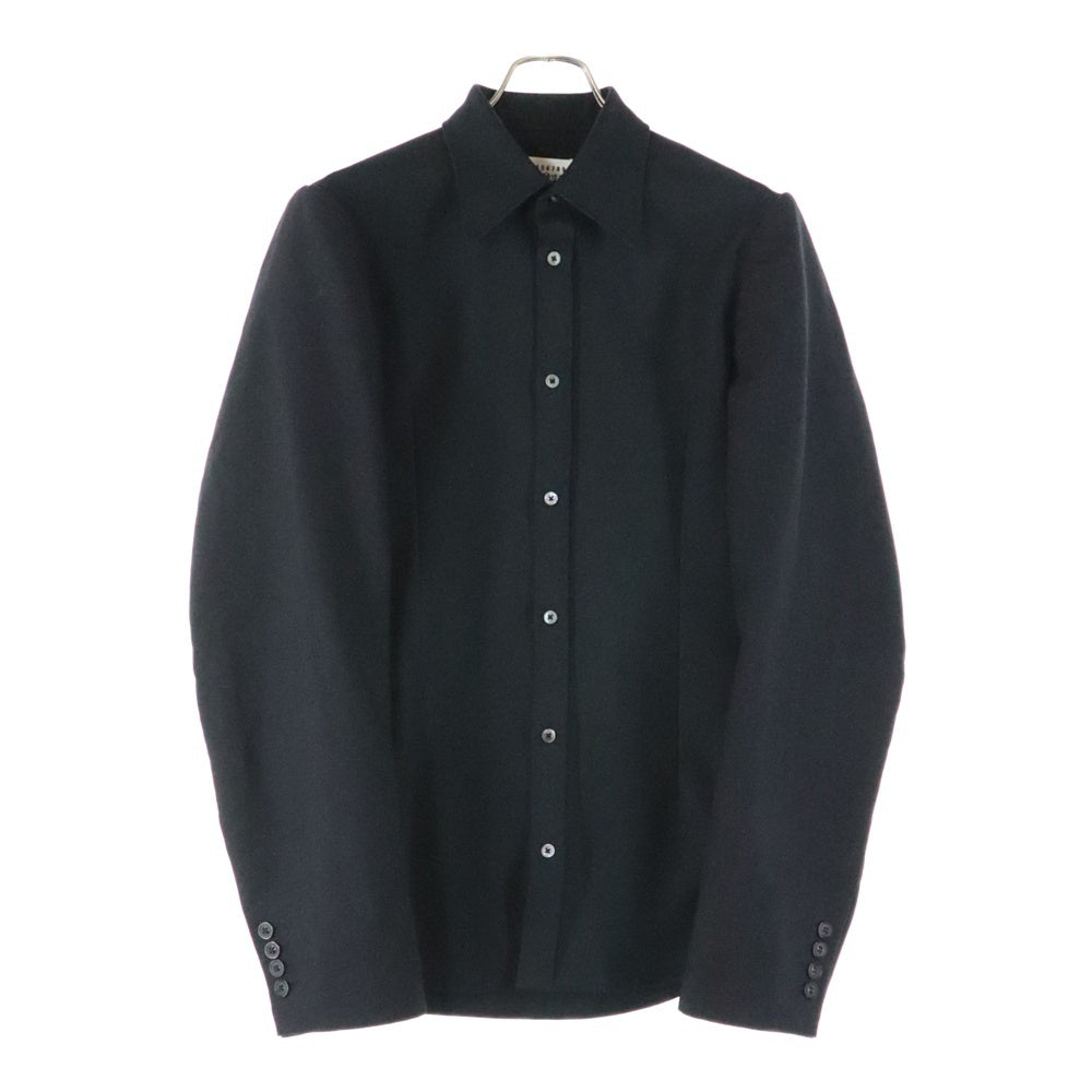 Maison Margiela 14(メゾンマルジェラ) 19AW オーバーサイズド モヘア混 ウール 長袖シャツ ジャケット ブラック S67DL0001