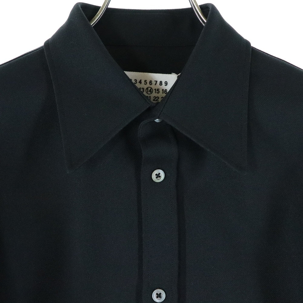 Maison Margiela 14(メゾンマルジェラ) 19AW オーバーサイズド モヘア混 ウール 長袖シャツ ジャケット ブラック S67DL0001