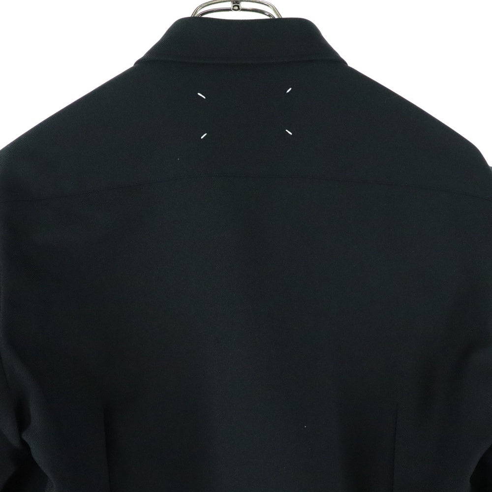 Maison Margiela 14(メゾンマルジェラ) 19AW オーバーサイズド モヘア混 ウール 長袖シャツ ジャケット ブラック S67DL0001