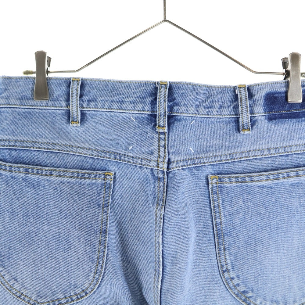 Maison Margiela 10(メゾン マルジェラ) 22SS ジップフライ ウォッシュド加工 ブーツカット フレアデニムパンツ インディゴ S50LA0200