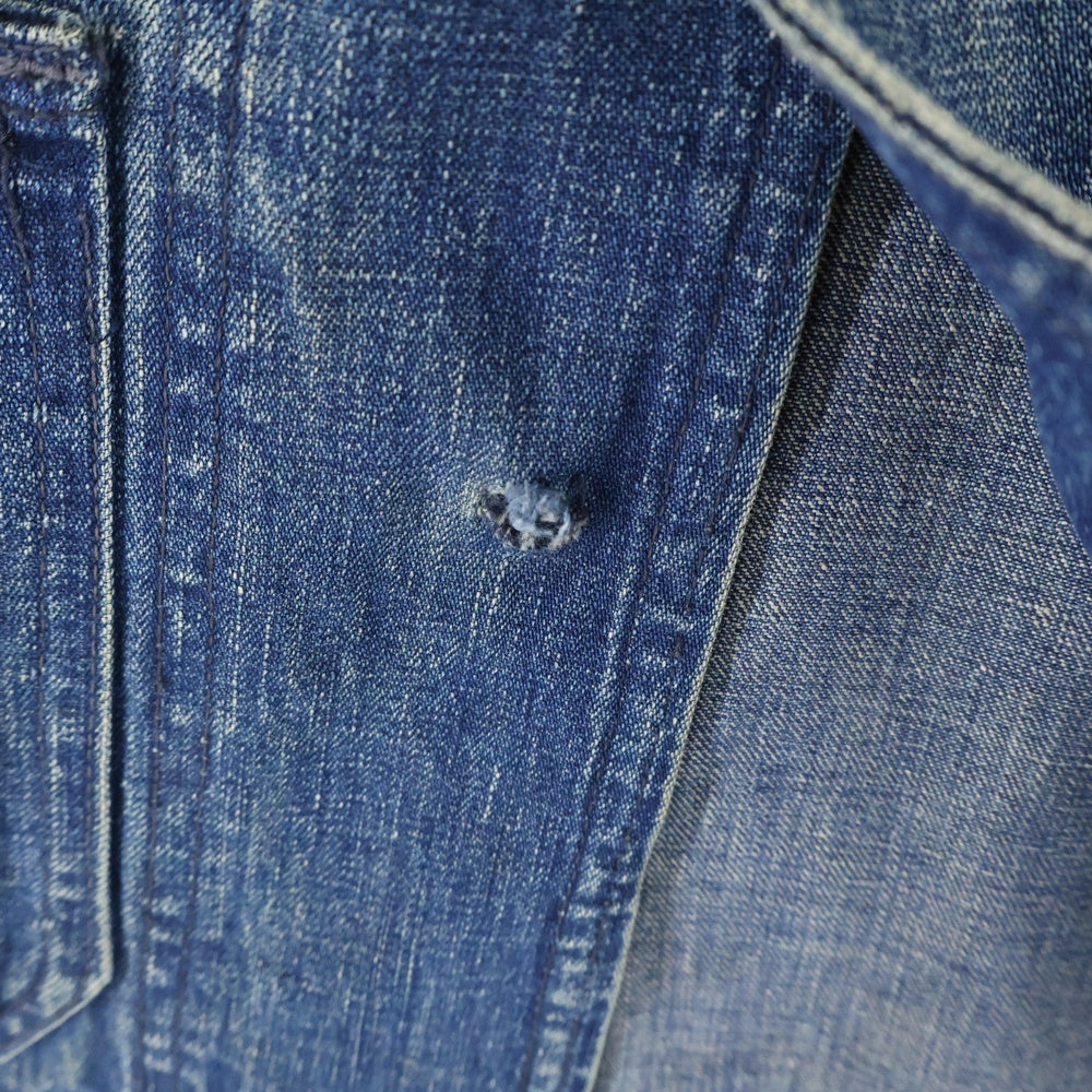 VINTAGE(ヴィンテージ) 40S VINTAGE U.S. NAVY ヴィンテージ ユーエスネイビー ショールカラー ヘチマ襟 チェンジボタン デニムカバーオール ジャケット インディゴ