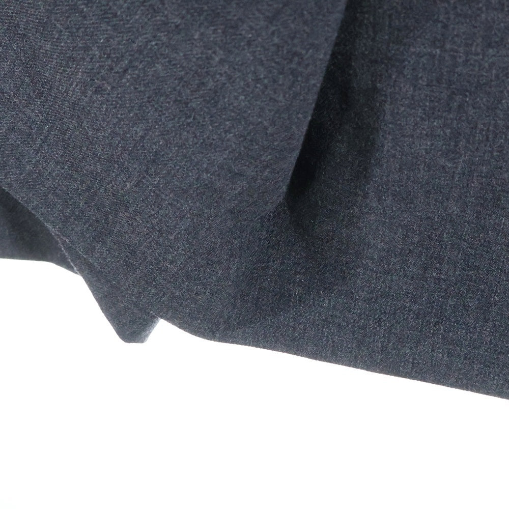 NO BRAND(ノーブランド) AKRIS アクリス スエードカラー ウール混 プルオーバー ロングジャケット レディース グレー