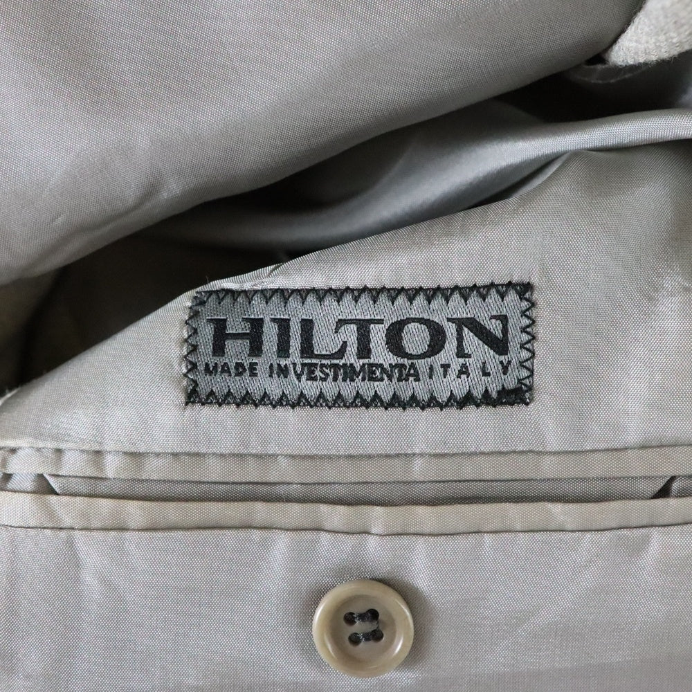 HILTON(ヒルトン) ウール混 3B シングルテーラードジャケット グレー