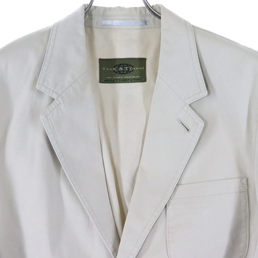 TREK&TRAVEL(トレックアンドトラベル) コットン テーラードジャケット ベージュ 077195