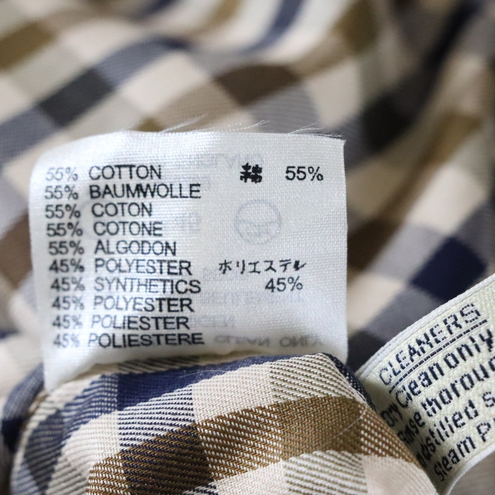 Aquascutum(アクアスキュータム) コットン ライナー付き スタンドカラー トレンチコート ベージュ