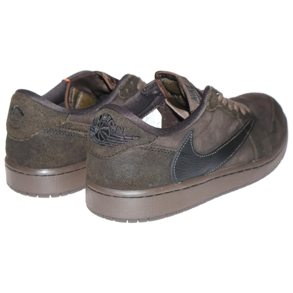 NIKE(ナイキ) ×Travis Scott AIR JORDAN1 LOW Velvet Brown トラヴィススコット エアジョーダン 1 ローカットスニーカー ベルベットブラウン US9.5/27.5cm DM7866-202
