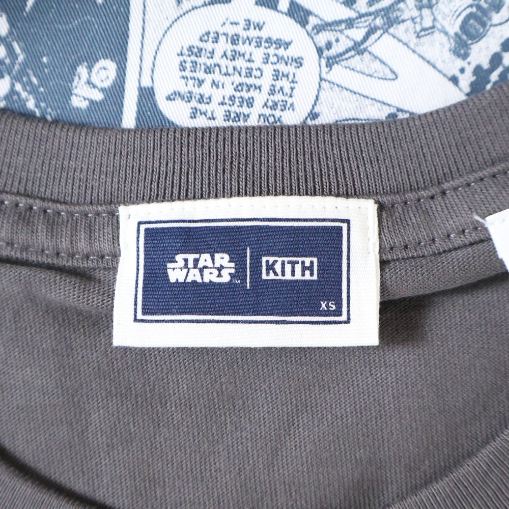 KITH(キス) STAR WARS COMIC STRIP L/S TEE スター ウォーズ コミックストリップ エルエスティー クルーネック カットソー 長袖Tシャツ グレー KHM030195-006