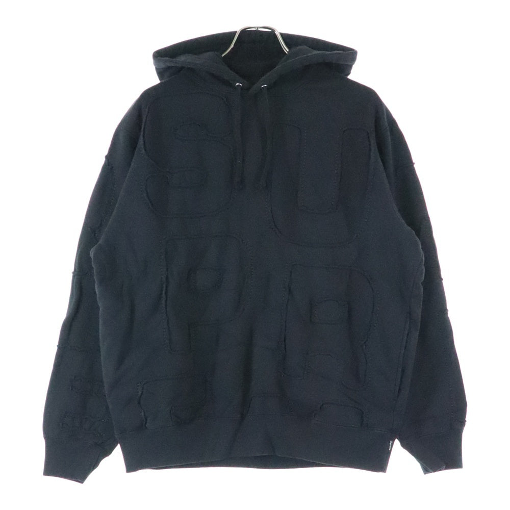 SUPREME(シュプリーム) 20SS Cutout Letters Hooded Sweatshirt カットアウト レターズ フーデッド プルオーバースウェットパーカー フーディー ブラック
