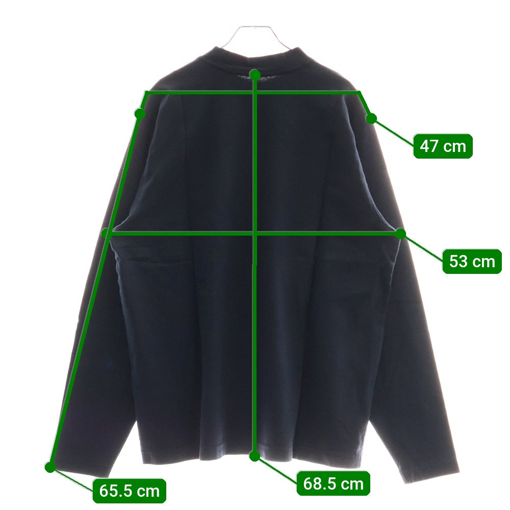 Yeezy Gap Engineered by Balenciaga(イージー ギャップ エンジニアードバイ バレンシアガ) LONG SLEEVE T-SHIRT ロングスリーブ クルーネック 長袖Tシャツ カットソー ネイビー 537288-00-1