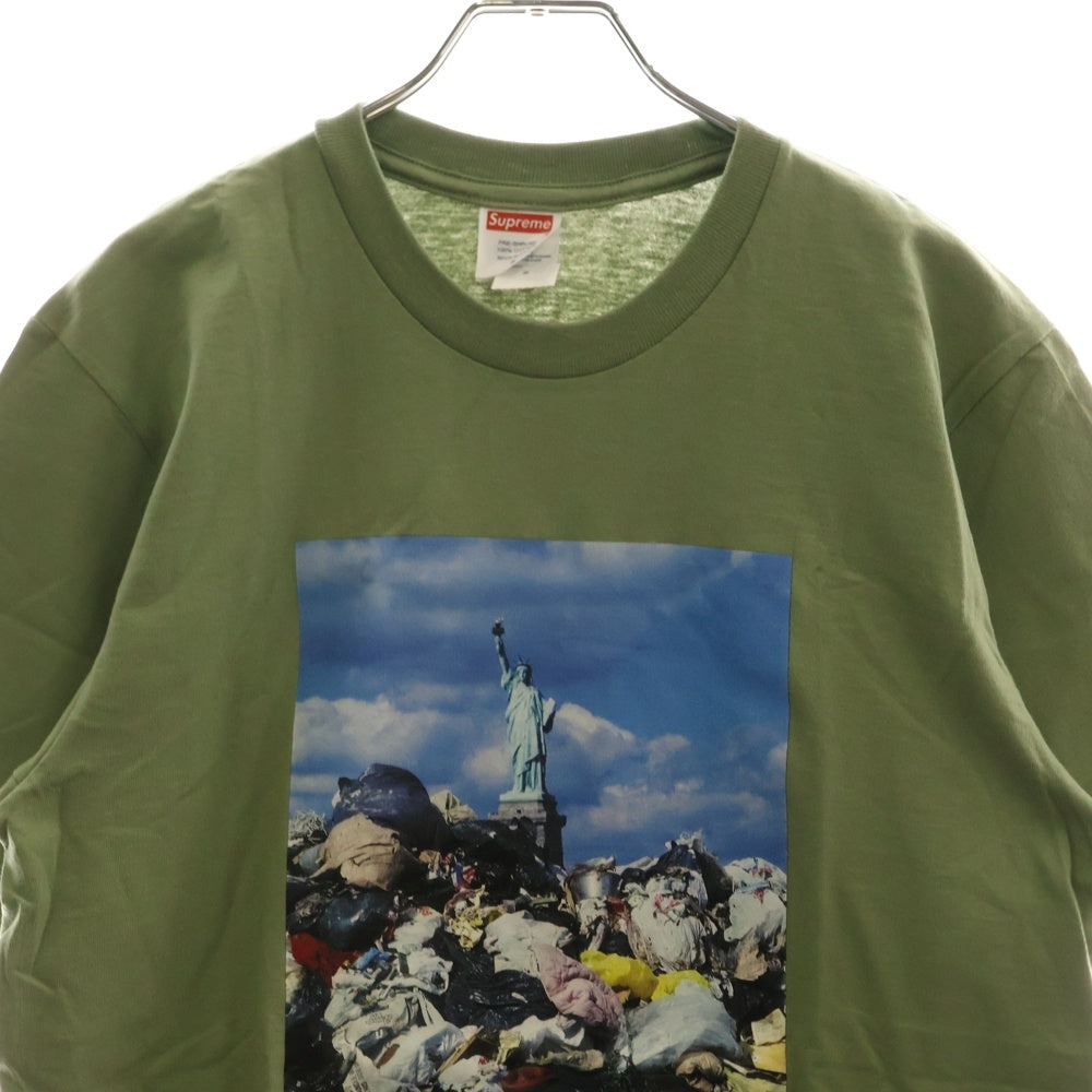 SUPREME(シュプリーム) 22AW Trash Tee トラッシュ クルーネック半袖プリントTシャツ カットソー グリーン