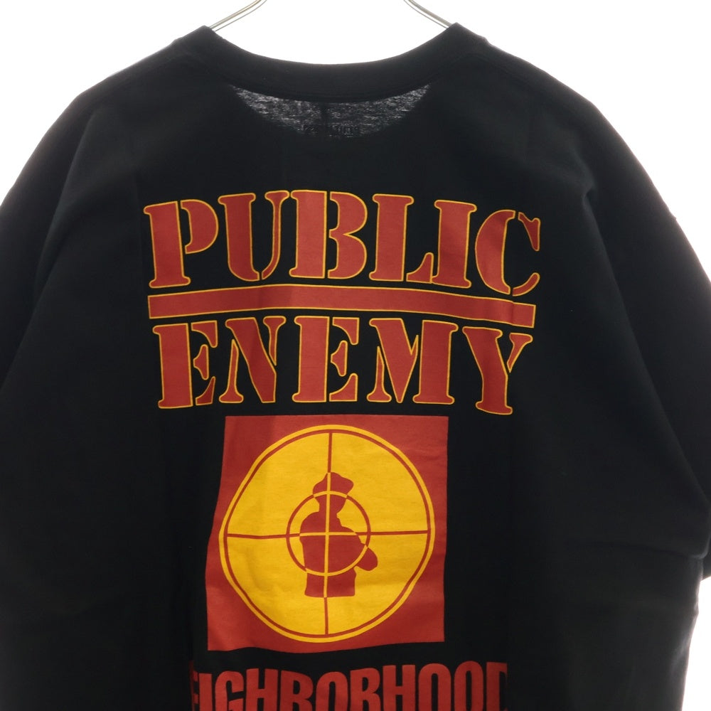NEIGHBORHOOD(ネイバーフッド) 23AW PUBLIC ENEMY TEE パブリック エネミー クルーネック半袖Tシャツ カットソー ブラック 232PCNH-ST23